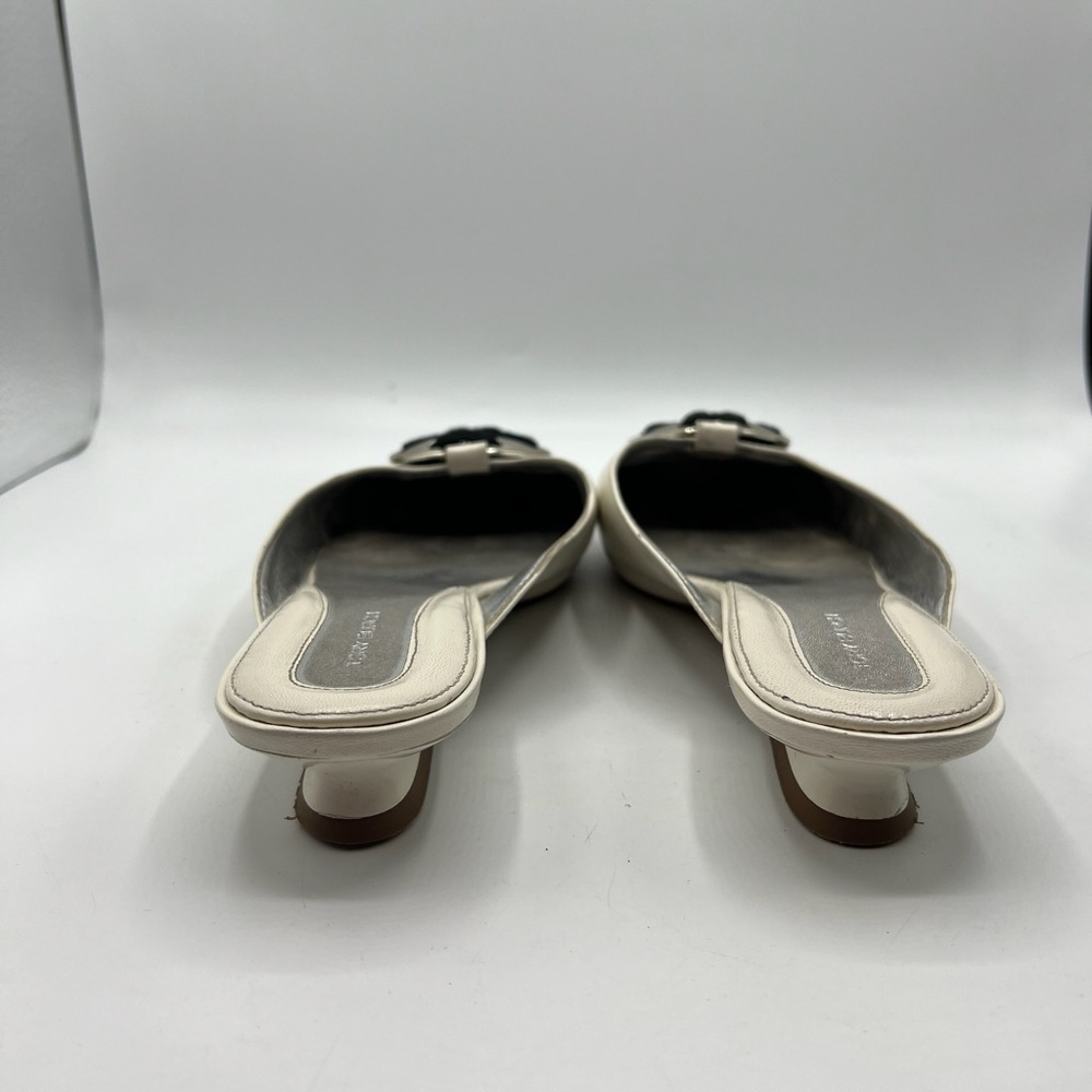 Tory Burch Sz‎ 10 Patos Logo Kitten Heel Mules - Picture 13 of 13